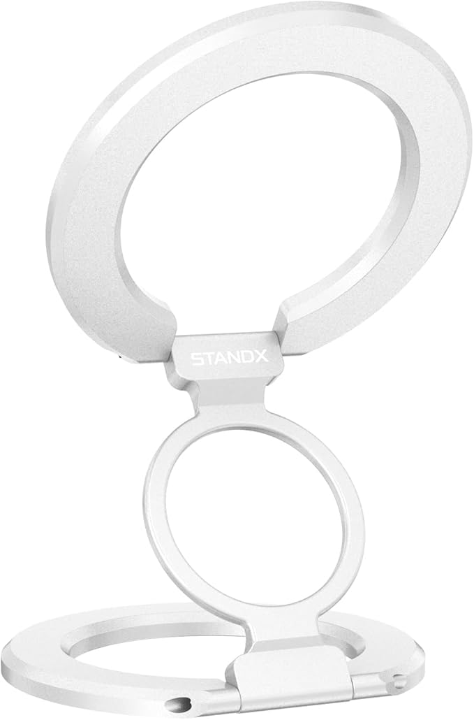Phone Ring Holder for MagSafe Case, Strong Magnetic Cell Phone Grip, 360° Rotation Kickstand Compatible with iPhone and Android.