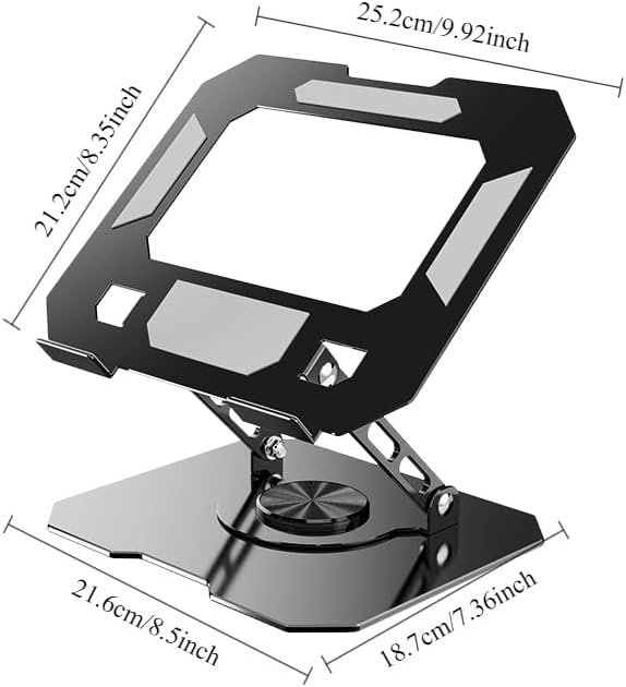 Adjustable Laptop Stand for Desk - 360° Rotating Ergonomic Laptop Riser, Foldable Portable Computer Stand Fits MacBook Air/Pro 10-16 Inchoffice Desk Accessories