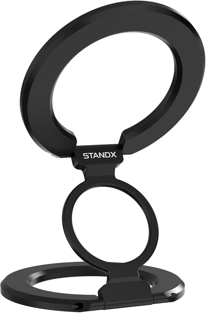 Phone Ring Holder for MagSafe Case, Strong Magnetic Cell Phone Grip, 360° Rotation Kickstand Compatible with iPhone and Android.