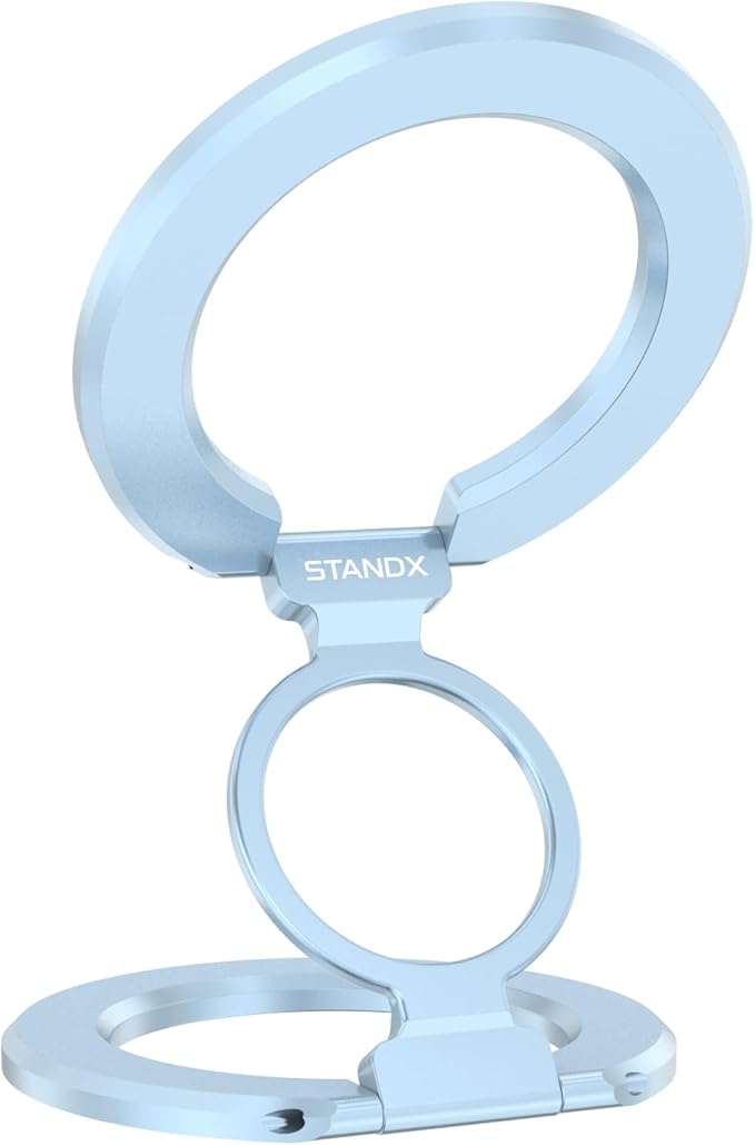 Phone Ring Holder for MagSafe Case, Strong Magnetic Cell Phone Grip, 360° Rotation Kickstand Compatible with iPhone and Android.