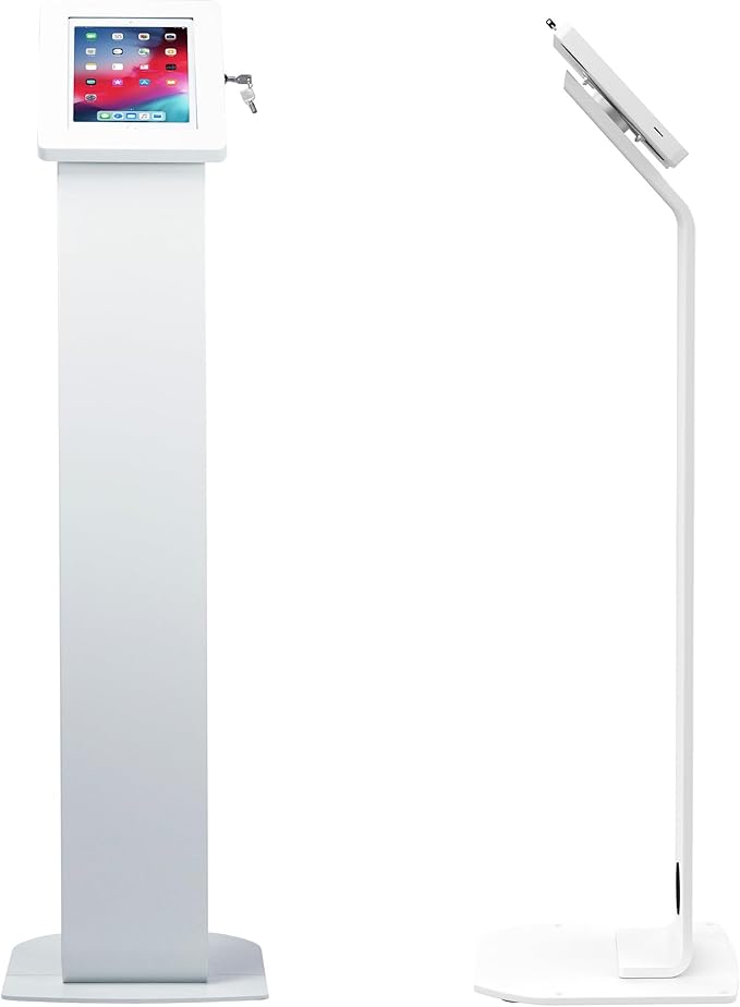 Locking Floor Stand – CTA Premium Locking Support Base Kiosk with Steel Body and Heavy-Duty Locking Enclosure with Keys for iPad Pro 13-inch (M4), iPad Pro 12.9-inch, iPad Air 13-Inch (M3 / M2)