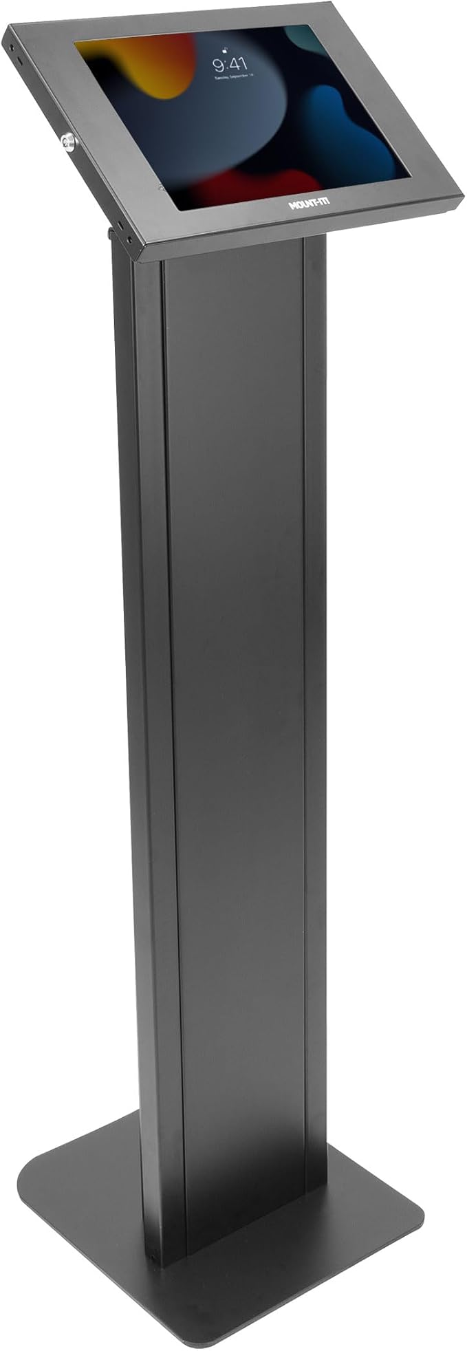 Mount-It! Anti-Theft Tablet Floor Stand Kiosk, Commercial Floor Kiosk with Universal Enclosure, Locking Tablet Mount Stand for iPad Gen 7-10, Pro, Air, 10.2 inch, 10.9 inch