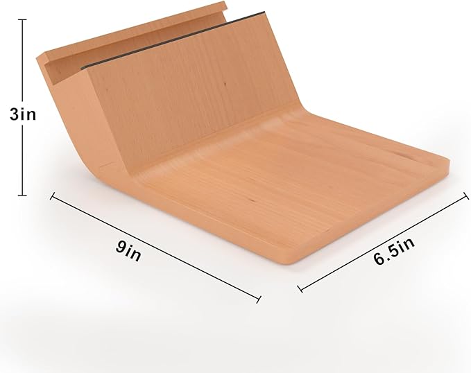 Wooden Laptop Stand, Ergonomic Computer Stand for Desk, Portable Laptop Riser, Notebook Stand Holder Compatible with MacBook Pro/Air, Dell, HP, Lenovo and All Laptops (10-17 inch), Wood