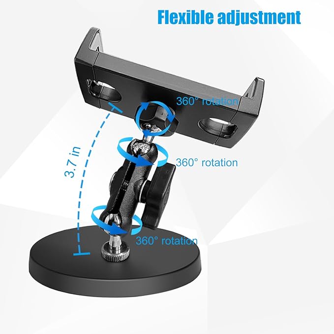 Magnetic Tablet Mount, Super Strong Magnetic Tablet Holder with Rotation Ball Head, Fridge iPad Mount for Gym, Refrigerator, Cabinet, Whiteboard or Any Metal Surface, Fits 4.7-12.9" Phone iPad
