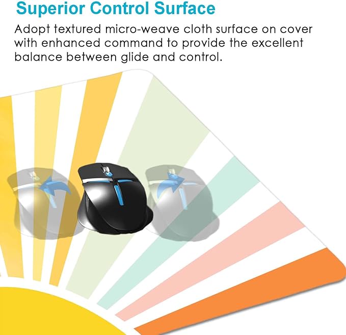 Colorful Rainbow Sun Desk Mat, Boho Desk Pad Cute, Abstract Art Large Extend Mouse Pad XL, Sunrise Aesthetic Desktop Mat Laptop Mat for Office Home, Gift for Girly Fresh