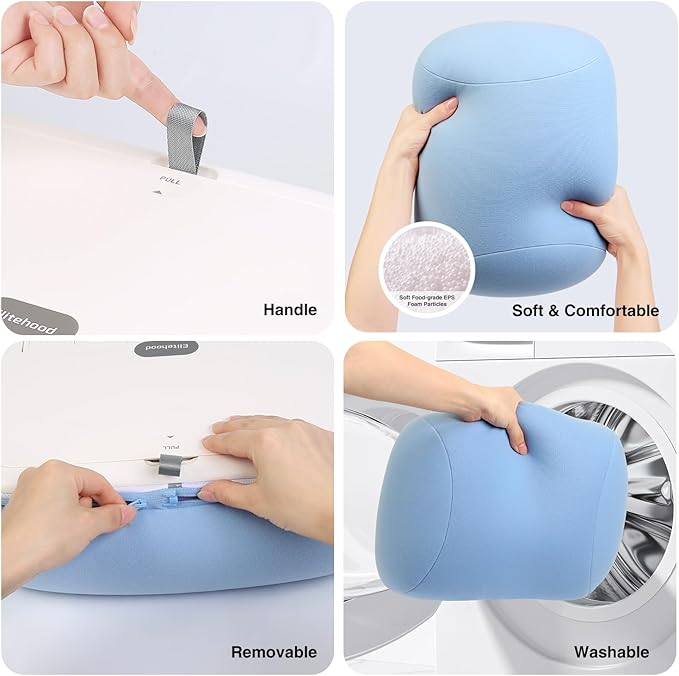 elitehood Tablet Pillow Stand, Foldable iPad Stand for Lap, Adjustable Book Bed Holder for Reading, Pillow Pad for 4.7"-15.6" Tablets, iPad Pro 11, 13, Air, Kindle, Galaxy Tab, Books, Blue