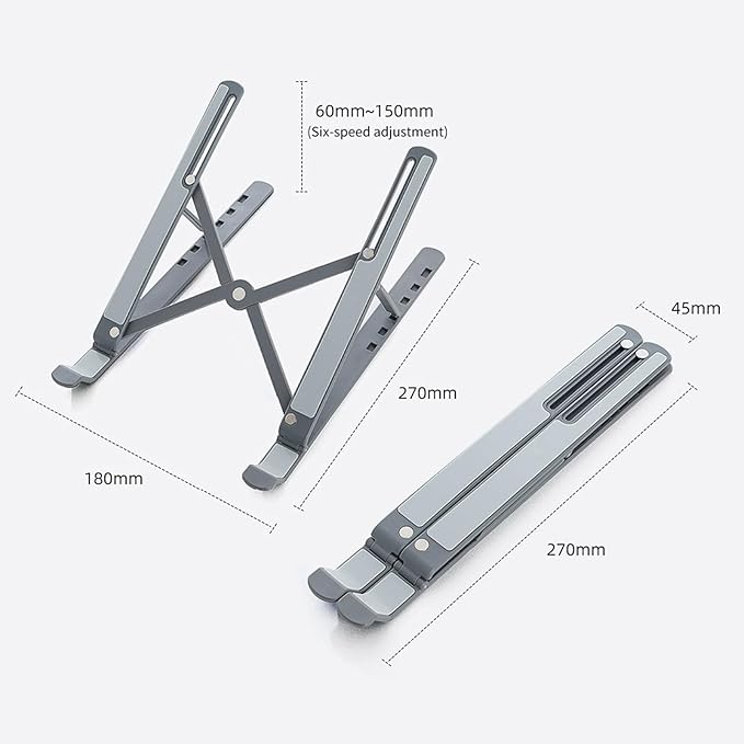 Foldable Desk Laptop Stand Notebook Adjustable 6 Gear Portable Holder for Tablet Desktop Ergonomic Laptop