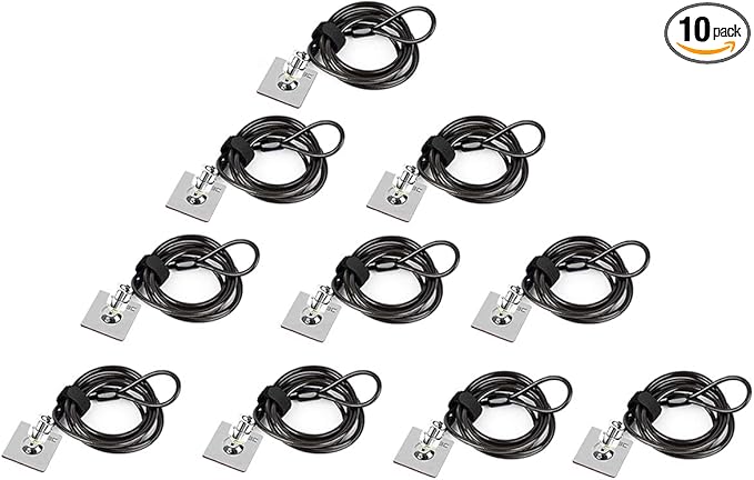 I3C Laptop Cable Lock Hardware Security Cable Lock Anti Theft Combination Lock, Laptop-Computer-Security-Locks for Laptop PC Monitors Projectors Docks Tablet Notebooks (10pack)