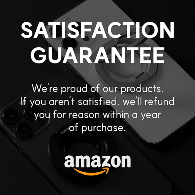 Phone Ring Holder for MagSafe Case, Strong Magnetic Cell Phone Grip, 360° Rotation Kickstand Compatible with iPhone and Android.
