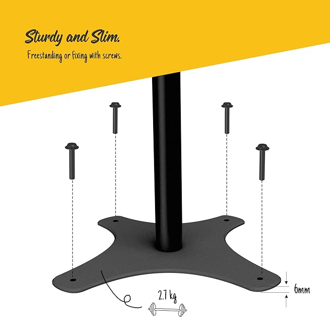 Tablet Kiosk Floor Stand, Anti-Theft, Rotate Lockable Metal Tablet Enclosure+Aluminum Pole+Metal Base, Compatible with 10.9" iPad 10th, Pro 11" 1 2 3 4, Air 4 5, Air 11", iPad 11"(A16)
