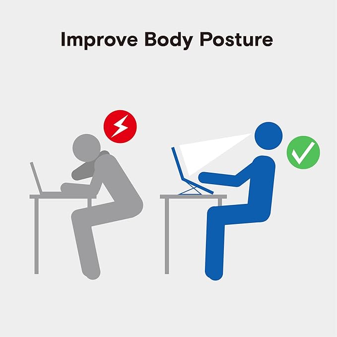 MOFT Laptop Stand for Desk, Stick-On Computer Stand with Dual-Angle, Ergonomic Laptop Riser Holder for Travel, Foldable & Portable MacBook Stand Fits 11.6"-16" Laptops, Black