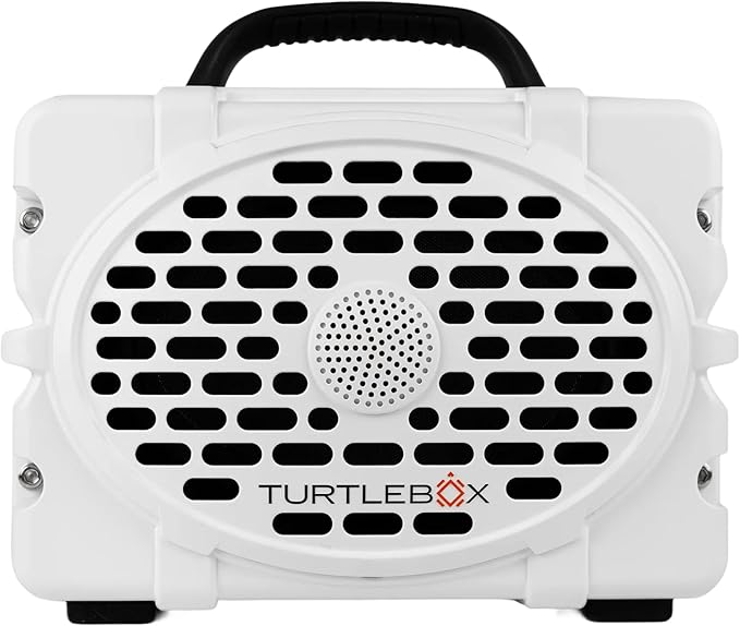 Turtlebox Original Gen 3: Portable Outdoor Bluetooth Speaker – Ultra-Loud (120dB), Waterproof (IP67), Rugged, Impact-Resistant, 3-Day Battery | Party Mode: Unlimited Pairing for Stereo Sound, White