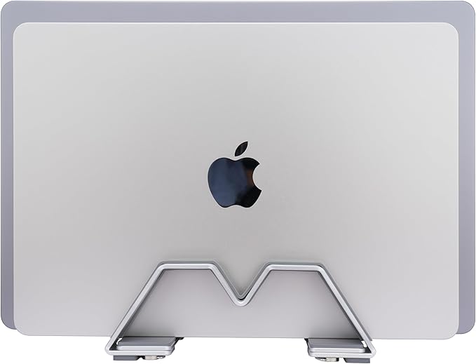 Adjustable Dual Vertical Laptop Stand - Supports 2 Devices Holder, Fit for All Laptops(10-30mm Thickness) - Fashion Design, Adjustable Width, Anti-Slip & Scratch-Resistant, Patented Design