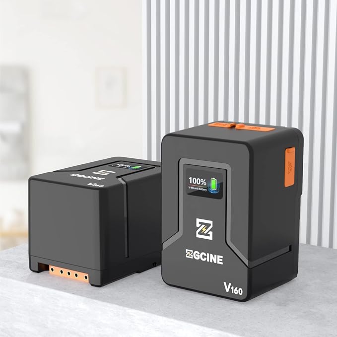 EACHSHOT ZGCINE ZG-V160 9600mAh High Capacity V-Mount Battery, with one BP, Double D-tap, Double USB-C Ports, Support PD Fast Charging, for Aputure 120D 120T 120D II 300D 300D II 300X