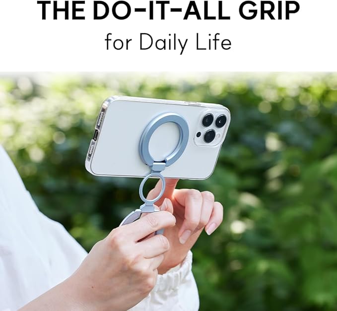 Phone Ring Holder for MagSafe Case, Strong Magnetic Cell Phone Grip, 360° Rotation Kickstand Compatible with iPhone and Android.