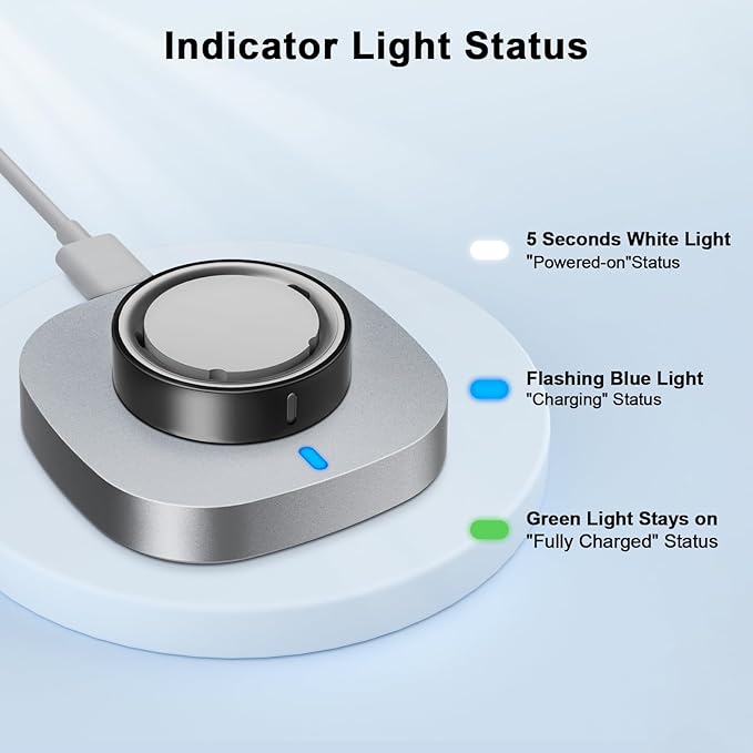 Charger Compatible with Oura Ring Gen 4/Oura Ring Gen 4 Ceramic Size 4, Fast Charging Dock with USB-C Cable