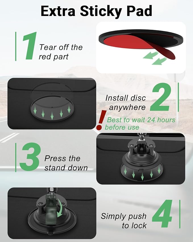 Windshield Tablet Mount with Vacuum Suction Cup for Car/Truck, [360° Metal Foldable Adjustable Arm] Dashboard Tablet Holder for iPad Pro/Air/Mini, Galaxy, 6.1-15.6" Device and Thickness Case