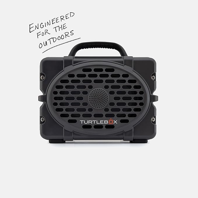Turtlebox Original Gen 3: Portable Outdoor Bluetooth Speaker – Ultra-Loud (120dB), Waterproof (IP67), Rugged, Impact-Resistant, 3-Day Battery | Party Mode: Unlimited Pairing for Stereo Sound, Gray