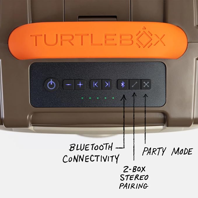 Turtlebox Original Gen 3: Portable Outdoor Bluetooth Speaker – Ultra-Loud (120dB), Waterproof (IP67), Rugged, Impact-Resistant, 3-Day Battery | Party Mode: Unlimited Pairing for Stereo Sound, Delta