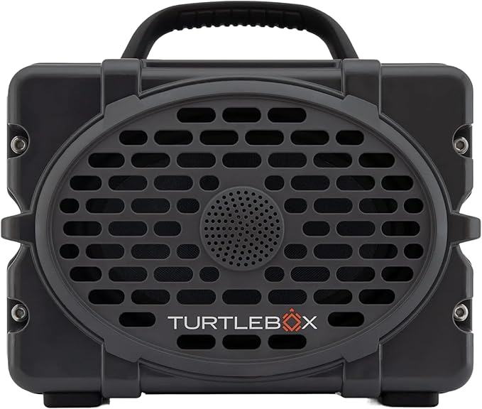 Turtlebox Original Gen 3: Portable Outdoor Bluetooth Speaker – Ultra-Loud (120dB), Waterproof (IP67), Rugged, Impact-Resistant, 3-Day Battery | Party Mode: Unlimited Pairing for Stereo Sound, Gray