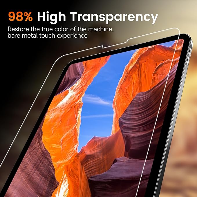 PandaShield 2 Pack for iPad Mini 8.3"(A17 Pro 7th/6th Gen 2024/2021)9H+ Tempered Glass Screen Protector with Easy-Install[12FT Grade Shatterproof]Apple Pencil Compatible,HD Clarity,Scratch Resistant