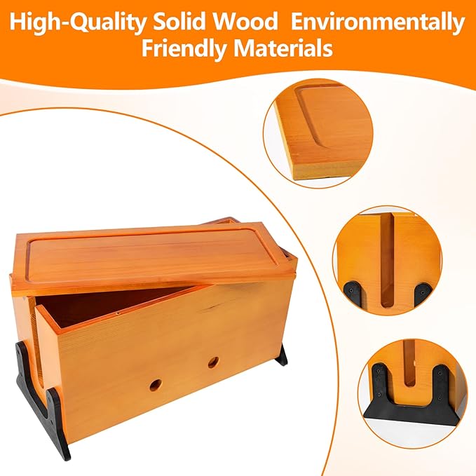 Wooden Cable Management Box,Cord Hider Box,Power Strip Cord Organizer Box for Office,Living Room,Bedroom,Magnetic Lid Design,Cable Organizer for Desk, TV Wires Cable Storage,Wire Management