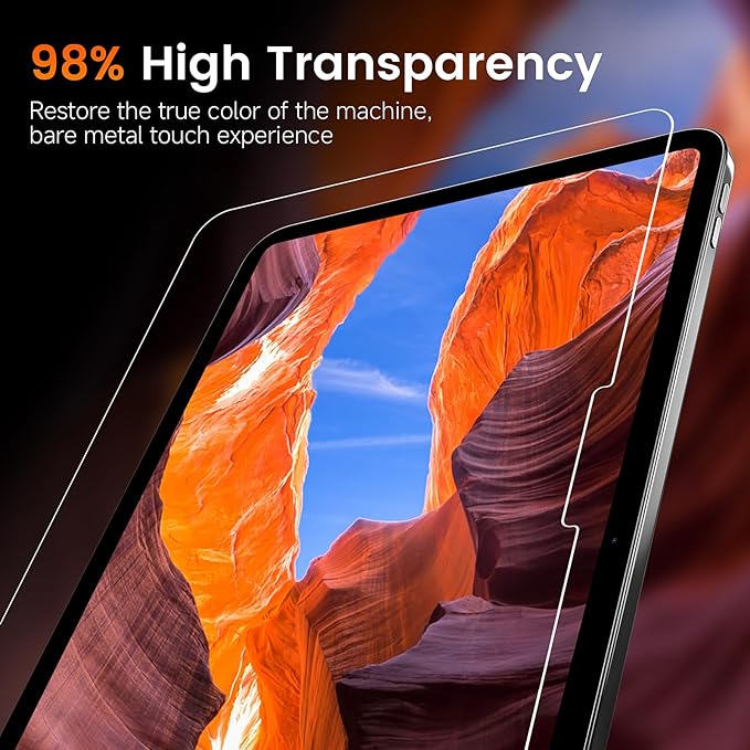 PandaShield 2-Pack Screen Protector for iPad Pro M5/M4 [11 inch] .(2025/2024),9H+ Tempered Glass film with Easy-Install box,Apple Pencil Compatible,Bubble Free,HD Clarity,Scratch Resistant