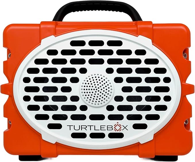 Turtlebox Original Gen 3: Portable Outdoor Bluetooth Speaker – Ultra-Loud (120dB), Waterproof (IP67), Rugged, Impact-Resistant, 3-Day Battery | Party Mode: Unlimited Pairing for Stereo Sound, Orange