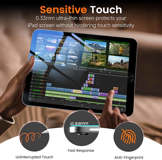 PandaShield 2 Pack for iPad 10.2-inch(9th/8th/7th Gen.) 9H+ Tempered Glass Screen Protector with Easy-Install[12FT Grade Shatterproof] Apple Pencil Compatible,HD Clarity,Scratch Resistant