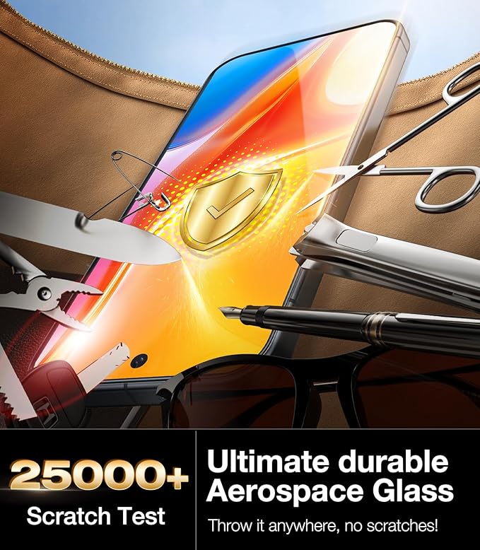 TORRAS Military-Grade for Google Pixel 10 Pro XL/Pixel 9 Pro XL Screen Protector, [9H+] Full Coverage Tempered Glass, 6.8'', Easy Install, Bubble-Free, Case-Friendly, Fingerprint Compatible, 2-Pack