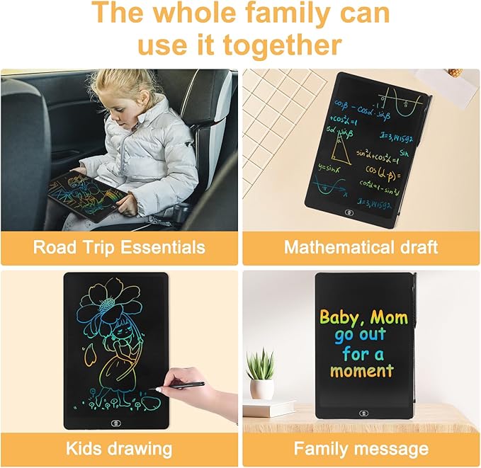 16 Inch LCD Writing Tablet,Kids Travel Essentials Toys for Boy Girl Birthday Gift Party Favors Stocking Stuffers for Kids Women Men（Black）