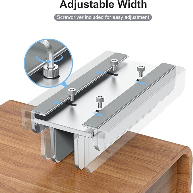 Vertical Laptop Stand, Aluminum Laptop Holder, Adjustable 3-in-1 Design, Compatible with MacBook, MacBook Pro/Air, Dell, HP, Lenovo, Up to 17.3 inches (Silver)