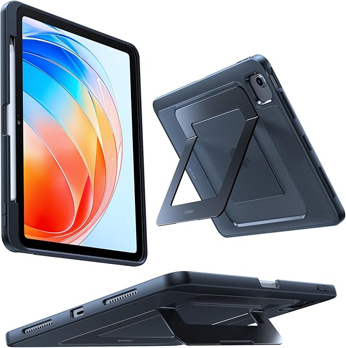 TORRAS for iPad Air 5th (2022) / 4th (2020) Generation 10.9 inch Case, Ultra Stable Stand, Multiple Adjustable Viewing Angles, Protective Kickstand Cover with Pencil Holder, Black