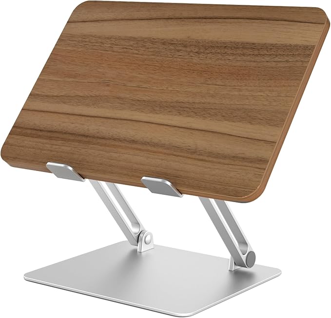 AVARO Adjustable Laptop Stand – Ergonomic Laptop Stand with Customizable Height & Angle, Robust Design Laptop Riser for Desk, Portable, Foldable & Durable Computer Stand for Home or Office Use