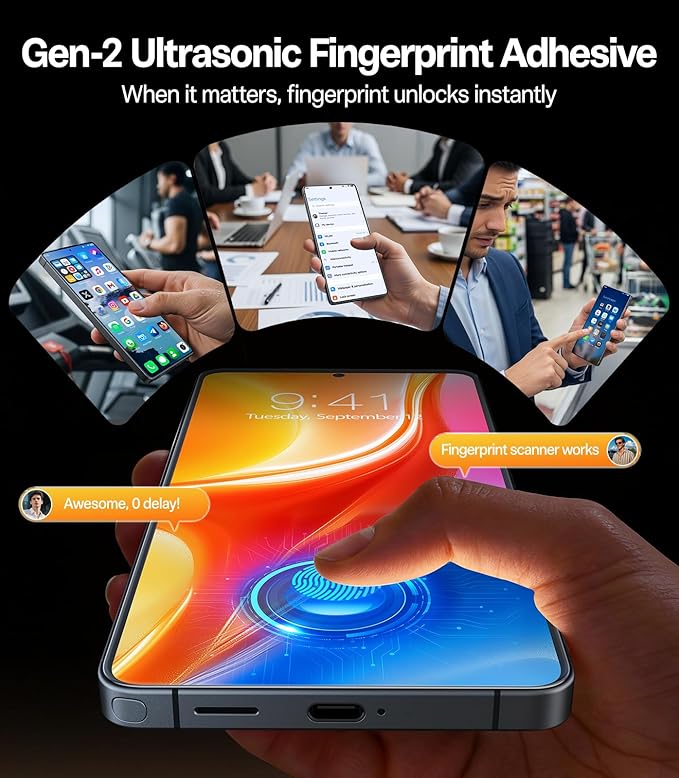 TORRAS for Samsung Galaxy S25 Ultra Screen Protector, 9H+ Military-Grade Shatterproof Tempered Glass 2 Pack- Responsive Touch, Anti-Scratch,Full Coverage, Bubble Free,HD Clarity, Easy installation