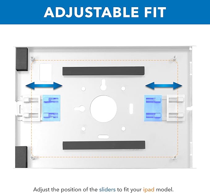 Mount-It! Anti-Theft Tablet Floor Stand, Commercial Tablet Floor Kiosk with Universal Enclosure, Locking Mount Stand for iPad Gen 7-10, Pro, Air, 10.2 inch, 10.9 Inch, White