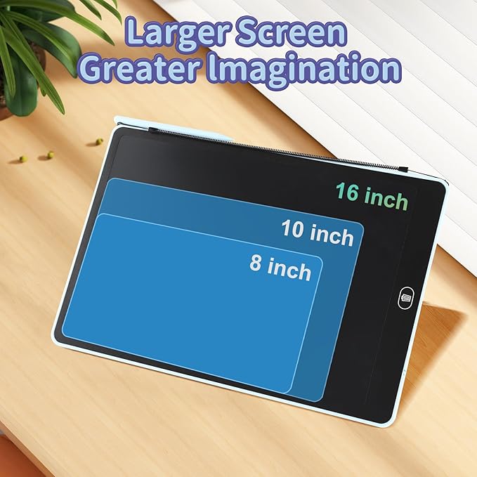 3 Pack 16 Inch LCD Writing Tablet for Kids Adults,Toddler Toys 3 4 5 6 Doodle Board Sensory Toys for Toddlers Road Trip Essentials Car Game Christmas Birthday Gifts Boys Girls （Pink+Bule+Black）