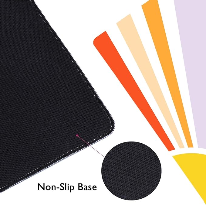 Colorful Rainbow Sun Desk Mat, Boho Desk Pad Cute, Abstract Art Large Extend Mouse Pad XL, Sunrise Aesthetic Desktop Mat Laptop Mat for Office Home, Gift for Girly Fresh