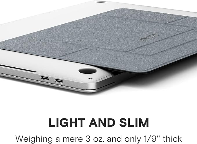 MOFT Laptop Stand for Desk, Stick-On Computer Stand with Dual-Angle, Ergonomic Laptop Riser Holder for Travel, Foldable & Portable MacBook Stand Fits 11.6"-16" Laptops, Silver