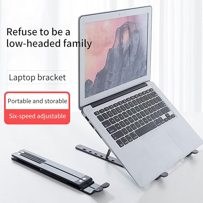 Foldable Desk Laptop Stand Notebook Adjustable 6 Gear Portable Holder for Tablet Desktop Ergonomic Laptop