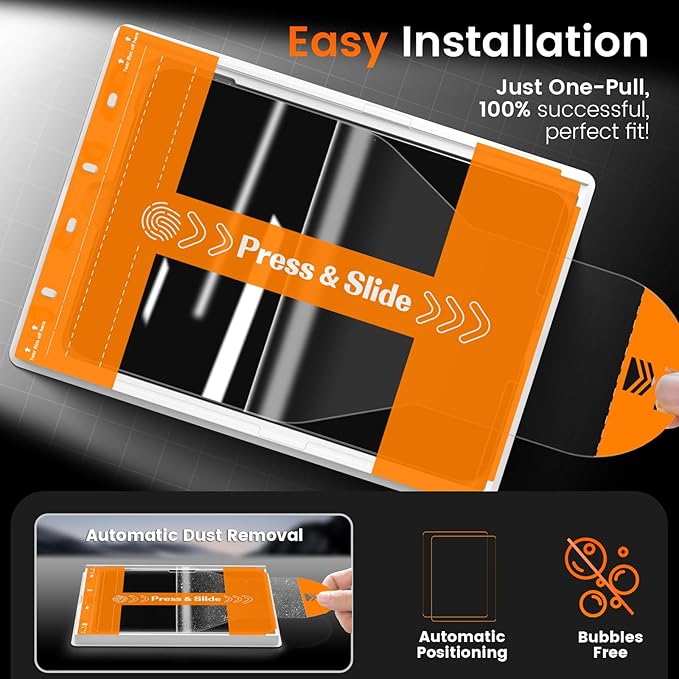 PandaShield 2 Pack for iPad 10.2-inch(9th/8th/7th Gen.) 9H+ Tempered Glass Screen Protector with Easy-Install[12FT Grade Shatterproof] Apple Pencil Compatible,HD Clarity,Scratch Resistant