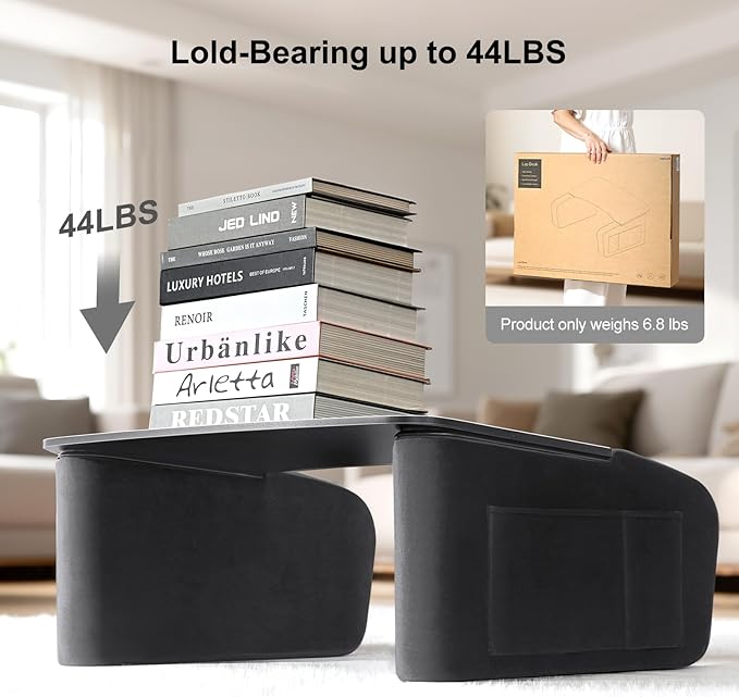 Lap Desk for Adults with Arm Rests,Ergonomic Laptop Pillow Stand for Bed,Couch,Floor,Large Table for Long Hours Work,Eating,Gaming,Reading and Writing,Lap Laptop Desk for College Dorm Room