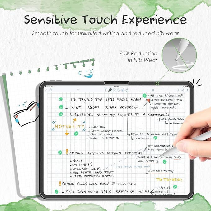 PandaShield 2-Pack Paper-feel Screen Protector Easy-Installation Box for iPad Air [13-in.] M3/M2 (2025/2024),Matte,Write like on Paper,Bubble Free,Anti-Glare,Scratch Resistant,Apple Pencil Compatible