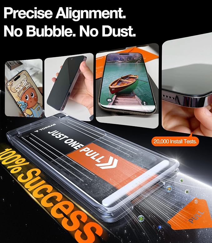 TORRAS for Samsung Galaxy S25 Ultra Screen Protector, 9H+ Military-Grade Shatterproof Tempered Glass 2 Pack- Responsive Touch, Anti-Scratch,Full Coverage, Bubble Free,HD Clarity, Easy installation