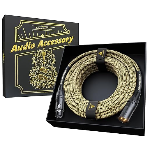 Gold Series Star Quad XLR Cables 25ft, Neutrik Connectors, 19AWG Microphone Cable, Kevlar-Reinforced Nylon Braided Handmade Mic Cable, 100% Coverage OFC Braid and Al-Foil Shielding