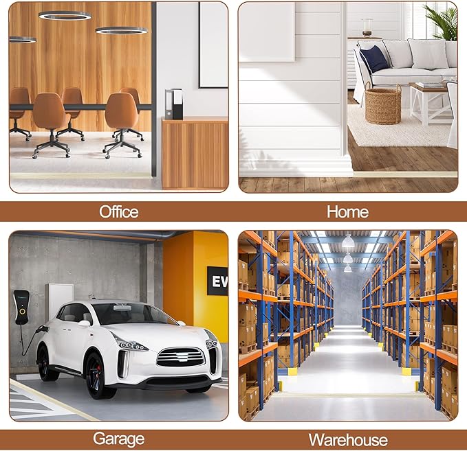 MYFAMIREA 3.3FT Floor Cord Cover for Wire Self Adhesive Cable Cavity Management PVC Extension Cord Hider Power Floor Wire Protector Prevent Cable Trips for Office Home Outdoor (Beige Wood, 1.18'')