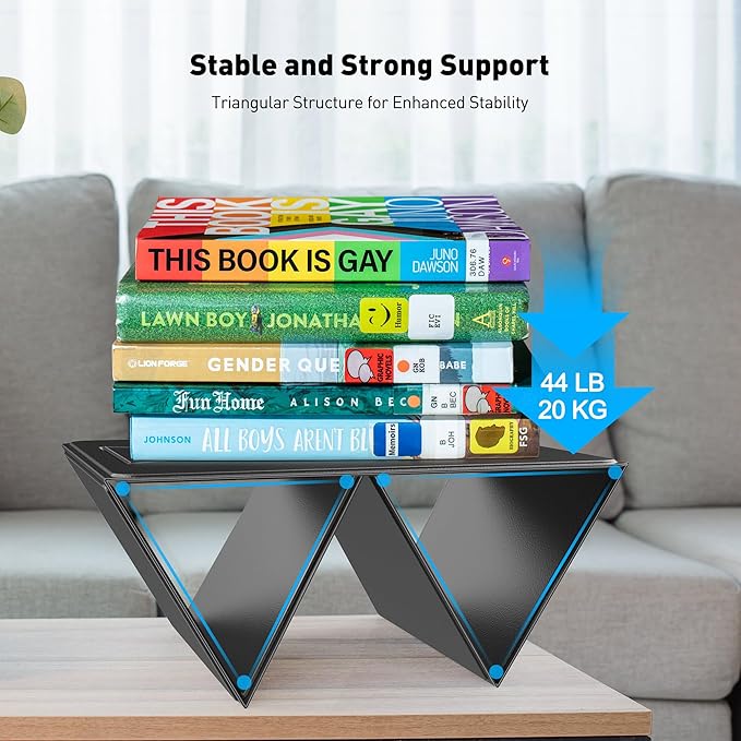 AboveTEK Ergonomic Laptop Stand & Tablet Holder for Desk,Portable Foldable Computer Riser,Adjustable Angle Travel Stand for MacBook Air/Pro,iPad,Fits 13-16 inch Devices,Ultra-Sleek PU Leather-(Black)