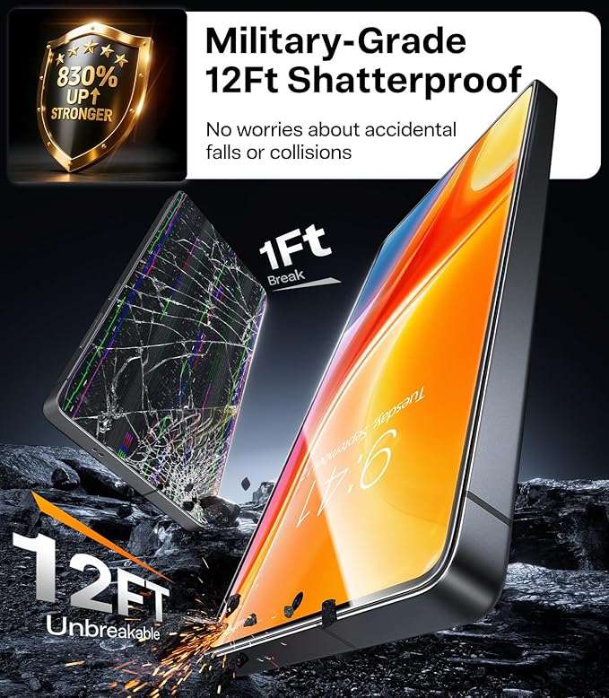 TORRAS for Samsung Galaxy S25 Ultra Screen Protector, 9H+ Military-Grade Shatterproof Tempered Glass 2 Pack- Responsive Touch, Anti-Scratch,Full Coverage, Bubble Free,HD Clarity, Easy installation