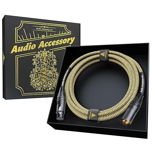 Gold Series Star Quad XLR Cables 10ft「Gold Plated Neutrik Connectors」 Handmade Microphone Cable with Kevlar-Reinforced Nylon Braided, 100% Coverage OFC Braided and Al-Foil Shield